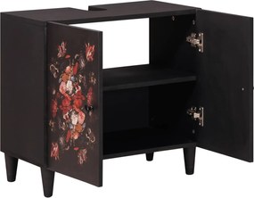 vidaXL Ντουλάπι νιπτήρα Πολύχρωμο 62 x 33 x 58 εκ. Στερεό ξύλο μάνγκο
