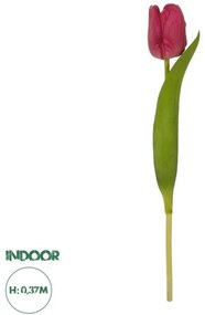 Artificial Garden HOT PINK TULIP BRANCH 21201 Τεχνητό Διακοσμητικό Κλαδί Έντονο Ροζ Τουλίπα Y37cm Globostar-21201-Ροζ 21201