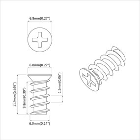 vidaXL Βίδα 10909 pcs Ασημί M6 x 12 mm Σίδερο