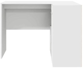 vidaXL Γωνιακό γραφείο Λευκό 102 x 50 x 75 εκ Επεξεργασμένο ξύλο