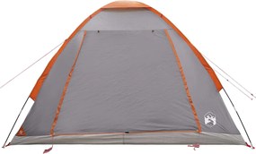 vidaXL Σκηνή Camping 4 ατόμων Γκρι και Πορτοκαλί