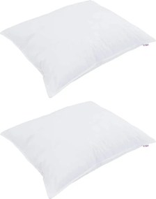 vidaXL Μαξιλάρι με μαξιλάρι 2 pcs Λευκό 60 x 80 cm Βαμβάκι