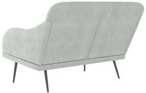 vidaXL Πάγκος Ανοιχτό Γκρι 110 x 76 x 80 εκ. Βελούδινος