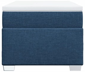 vidaXL Κρεβάτι Boxspring με Στρώμα Μπλε 90x200 εκ.Υφασμάτινο