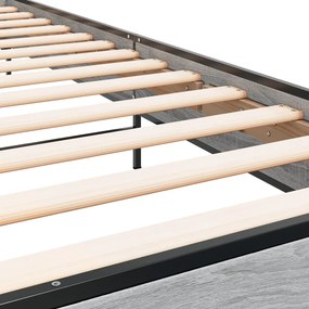 vidaXL Πλαίσιο Κρεβατιού Γκρι Sonoma 100x200 εκ. Επεξ. Ξύλο &amp; Μέταλλο