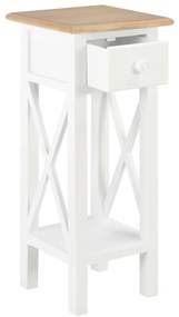 vidaXL Τραπεζάκι Βοηθητικό Λευκό 27 x 27 x 65,5 εκ. Ξύλινο