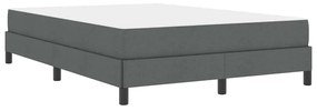 vidaXL Κρεβάτι με ελατήρια Άλλο Σκούρο γκρι 140 x 200 cm ύφασμα