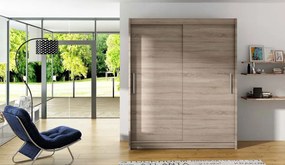 Ντουλάπα Westa I συρόμενη-Cappuccino - 150.00Χ58.00Χ200.00cm