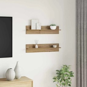 vidaXL Ράφι Τοίχου 2 τμχ. Artisan Oak 80 x 11,5 x 18 εκ