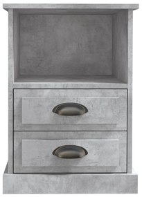 vidaXL Κομοδίνο Γκρι Σκυροδέματος 43x36x60 εκ.