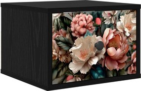 vidaXL Τοίχου κομοδίνο BORNE Μαύρη Δρυς 36 x 33 x 25 εκ.