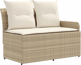 vidaXL Σύνολα επίπλων με μαξιλάρι 7 pcs Μπεζ και Κρέμα Ράτα PE