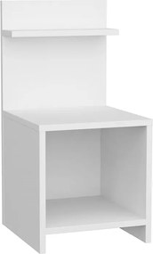 Κομοδίνο Ulman Megapap χρώμα λευκό 35x37x72εκ.