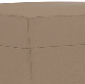 vidaXL Υποπόδιο Καπουτσίνο 60x50x41 εκ. από Συνθετικό Δέρμα