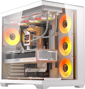 Θήκη υπολογιστή DarkFlash C280 (λευκή) + 7 ανεμιστήρες