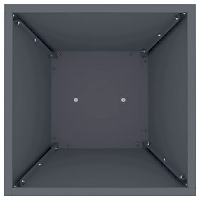 vidaXL Γλάστρα Κήπου με Λεκάνη σε Ανθρακί 35x35x73 εκ από Χάλυβα