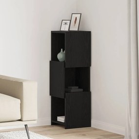 vidaXL Γωνιακό Ντουλάπι Μαύρη Οξυά 30,5x30x95εκ Επεξεργασμένο ξύλο