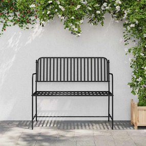 vidaXL Παγκάκι κήπου Μαύρο 104 x 54 x 93εκ Ατσάλι