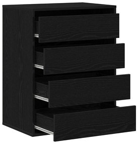 vidaXL Κουτί με Συρτάρια με συρτάρι Μαύρη δρυς 60 x 41 x 76 εκ.
