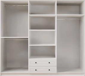 Εξαφυλλη Ντουλαπα Λευκο Ματ RB 48x90x187