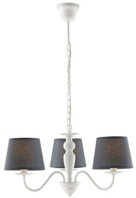 Φωτιστικό Οροφής Favola I-FAVOLA/3 3xE14 Φ56cm 100cm White-Grey Luce Ambiente Design Metal, Fabric