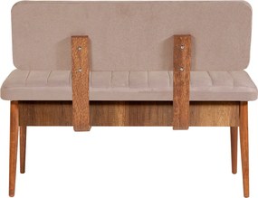 Αναπαυτικό Διθέσιο Κάθισμα Καρυδιά / Πέτρα SETAS 110x40x85