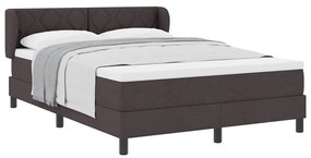 vidaXL Κρεβάτι box spring με στρώμα με στρώμα Σκούρο καφέ Σκούρο καφέ