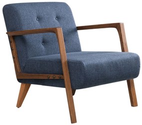 Πολυθρόνα Kemer Megapap υφασμάτινη χρώμα μπλε 67x76x78εκ.