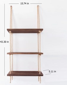 Ράφι Τοίχου Καρυδί ADRE 40x14x110