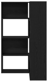 vidaXL Γωνιακό Ντουλάπι Μαύρη Δρυς 140x30x140 εκ Επεξεργασμένο Ξύλο