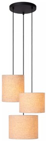 Φωτιστικό Κρεμαστό Lucide 45409-13-38 MAYA Μπεζ/Κρεμ (Beige/Creme)|Μαύρο Ματ (Black Mat)