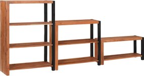 vidaXL Ράφι Βιβλίων 6 επιπέδων 3 τμχ. 80 x 30 x 110 εκ Καφέ