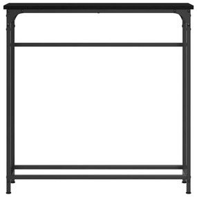vidaXL Τραπέζι Κονσόλας με ράφι Μαύρη δρυς 75 x 19.5 x 75 εκ.