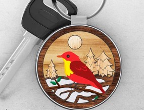 Σετ των 2 Intra απο ξύλο plywood 3mm-4mm πάχος Χριστουγεννιάτικη πινακίδα πουλιού Δίασταση 15x15 cm INTRAFABR-35300520