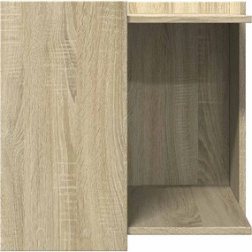 vidaXL Τουαλέτα Γάτας Περίφραξη Sonoma Δρυς 53x53x51εκ Επεξεργασμ Ξύλο