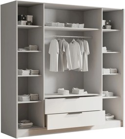 Ντουλάπα Sofia τετράφυλλη-Λευκό - Χρυσό