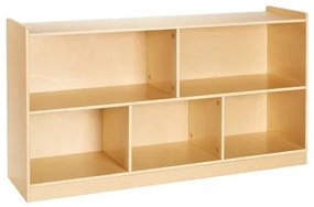 VEVOR Montessori Bookshelf, 1140 mm Width Toy Storage Organizer, 5-Section Kids Display Storage Cabinet, Daycare Furniture, Kids Bookshelf for Bedroom, Nursery, Living Room, Entryway, Preschool, Brown