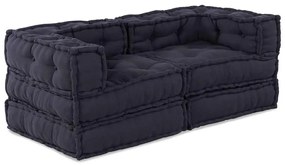 vidaXL Modular Pouffes - Σετ 2 σε Υφασμάτινη Ανθρακί