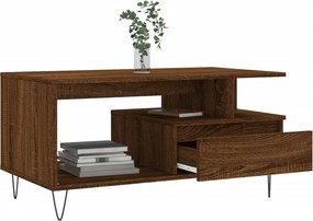 vidaXL Τραπεζάκι Σαλονιού Καφέ Δρυς 90x49x45 εκ. Επεξεργασμ. Ξύλο
