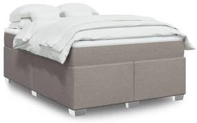 vidaXL Κρεβάτι Boxspring με Στρώμα Taupe 160x200 εκ. Υφασμάτινο