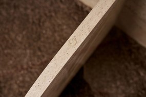 Τραπεζάκι Σαλονιού Τραβερτίνη / Διαφανές AERIS 75x75x35