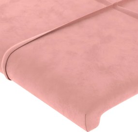 vidaXL Κεφαλάρι Ροζ Βελούδινο 180x5x118/128 εκ.