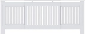 vidaXL Καπάκι Καλοριφέρ 2 pcs Λευκό 205 x 20,5 x 81,5 εκ.