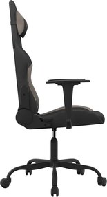 VidaXL Καρέκλα Μασάζ Gaming Μαύρη και Taupe Υφασμάτινη