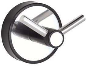 Άγκιστρο Μπάνιου Διπλό Optimo 6202 6x6x5,2cm Black-Chrome Karag Stainless Steel