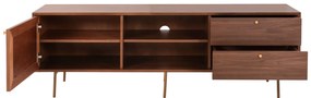 ΕΠΙΠΛΟ ΤΗΛΕΟΡΑΣΗΣ MEEN HM9736 MDF ΜΕ ΚΑΠΛΑΜΑ ΚΑΡΥΔΙΑΣ-ΧΡΥΣΑ ΠΟΔΙΑ 160x40x52Υεκ.