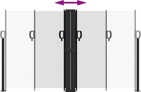vidaXL Σκίαστρο Πλαϊνό Συρόμενο Λευκό 140 x 600 εκ.