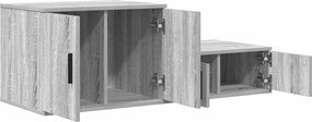 vidaXL Ντουλάπι αποθήκευσης 2 pcs Γκρίζο Σονομα 108 x 41 x 40 εκ