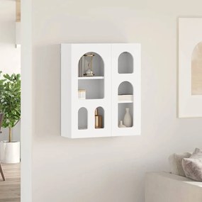 vidaXL Κρεμαστό ντουλάπι με ράφι ELST Λευκό 59 x 20 x 71.5 εκ
