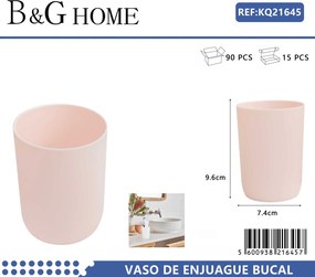 Θήκες οδοντόβουρτσας πλαστικές σε σετ 5Χ - Light Pink - 21645